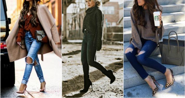 Stílusiskola: télen is csinosan farmerben magassarkú cipővel