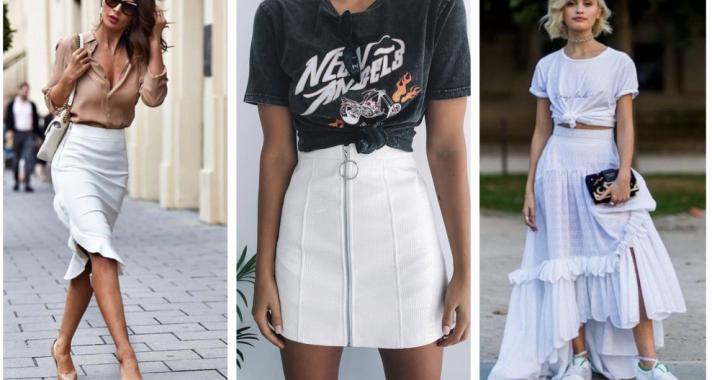 Stílusiskola: outfit ötletek fehér szoknyával