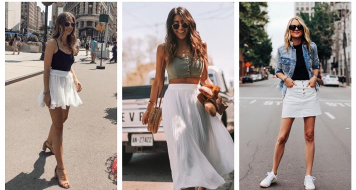 Stílusiskola: outfit ötletek fehér szoknyával
