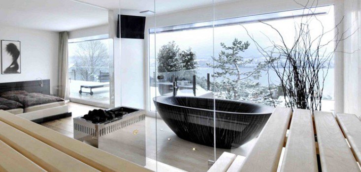 Csodaszép fa fürdőkádak