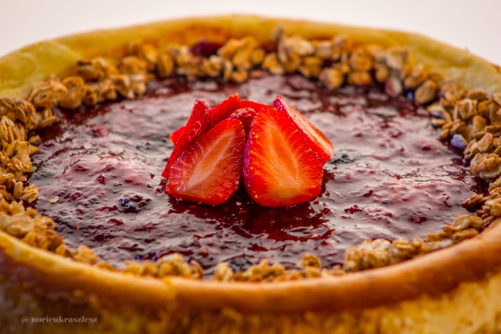 Sült sajttorta dzsemmel