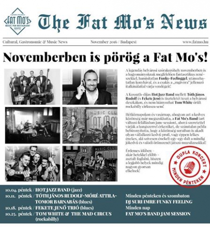 Novemberben is pörög a Fat Mo’s!