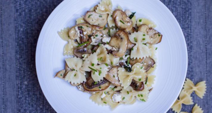 Pár perces ebéd tipp: gombás farfalle