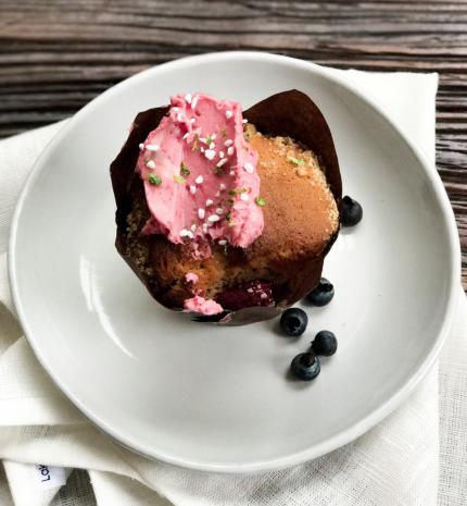 Epres-vaníliás muffin recept