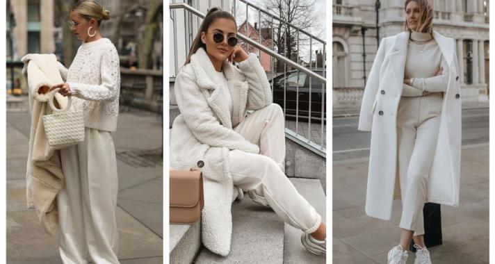 Stílusiskola: fehér outfitek téli napokra