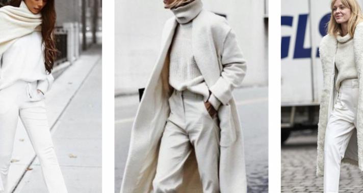 Stílusiskola: fehér szettek téli hónapokra