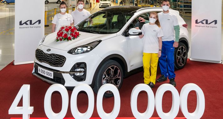 Elkészült a négymilliomodik autó Zsolnán, a Kia szlovákiai gyárában