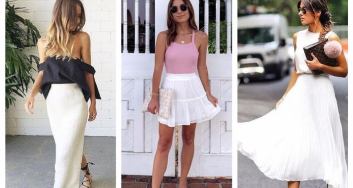 Stílusiskola: a legjobb outfitek fehér szoknyákkal