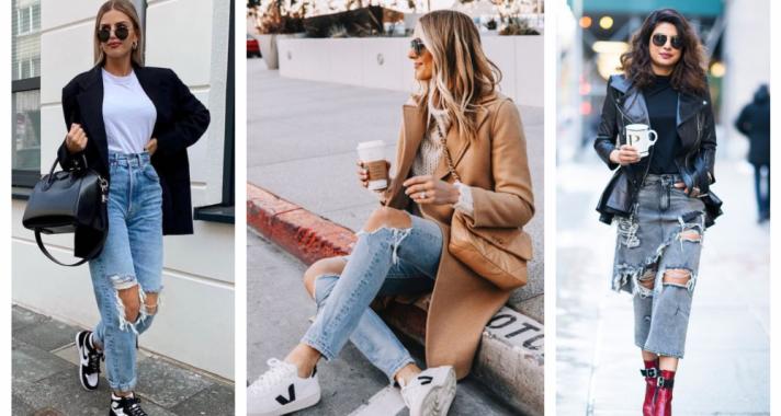 Stílusiskola: outfitek szaggatott farmerokkal az őszi szezonra