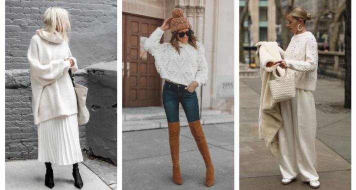 Stílusiskola: így viselj fehér kötött pulcsikat