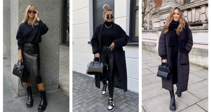 Stílusiskola: fekete outfitek télre