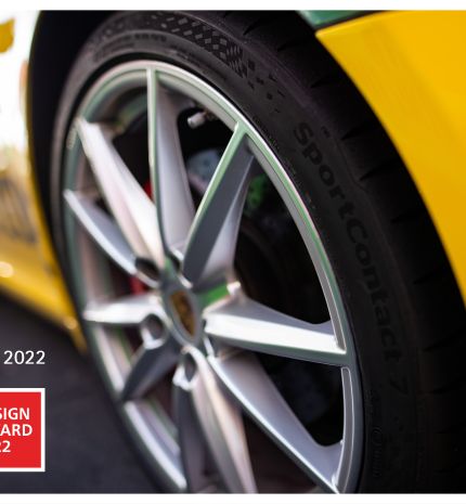 Teljesítmény és esztétika egy abroncsban: rangos formatervezési díjakat nyert a Continental SportContact 7