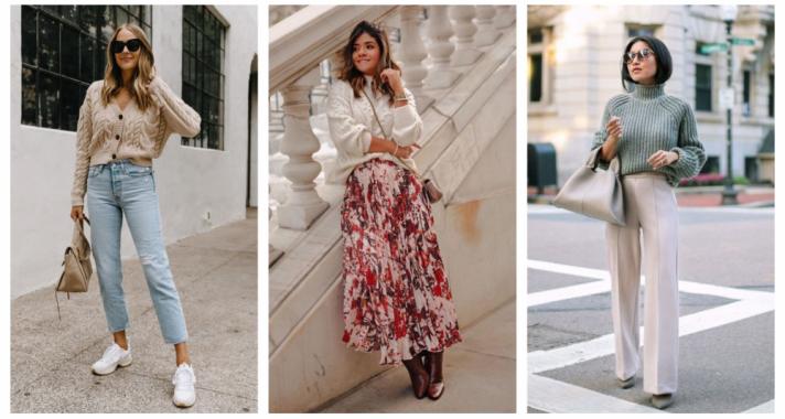 Stílusiskola: őszi outfitek kötött pulcsikkal