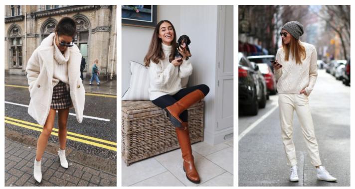 Stílusiskola: így viselj fehér kötött pulcsikat