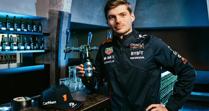 Max Verstappen a Heineken® 0.0 új nemzetközi nagyköveteként indul a 2023-as futamokon