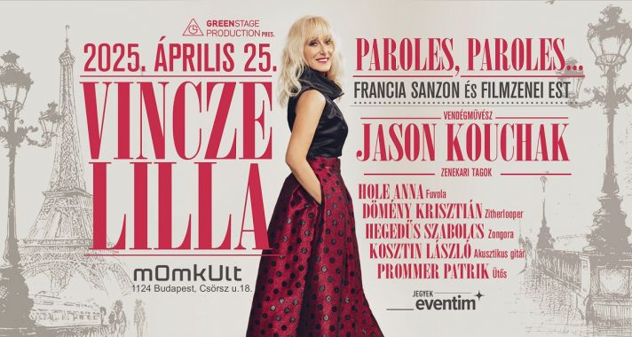 Vincze Lilla: szenvedély és elegancia francia sanzonokkal és filmzenékkel