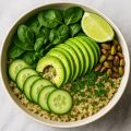 Zöld istennő tál – avokádós, pisztáciás, lime-os quinoa bowl - Stylelife, divat, életmód, stílus