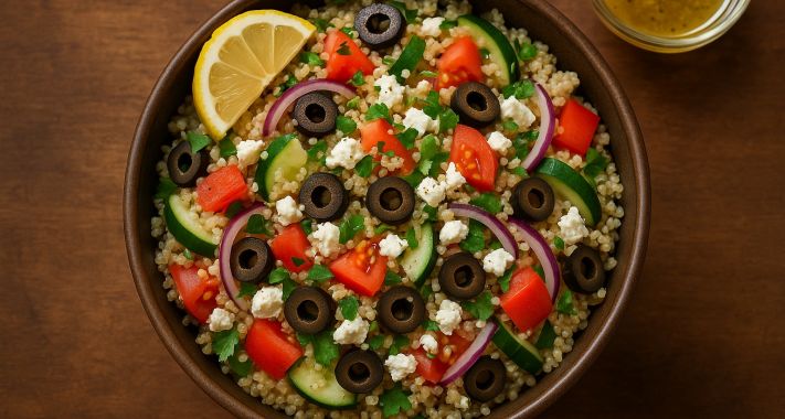 Mediterrán Quinoa Saláta