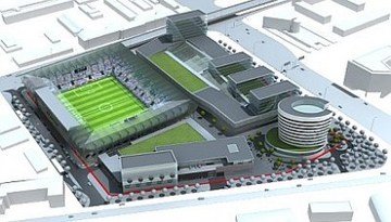 Elhelyezték az új Fradi-stadion első alappillérét