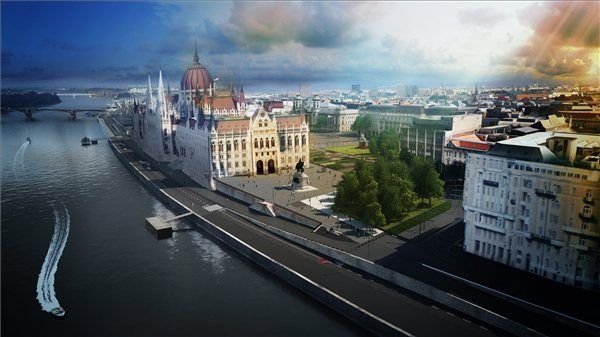 Lerakták a Kossuth tér rekonstrukciójának alapkövét