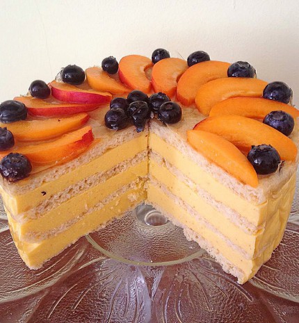 Sárgabarackkrémes paleo torta