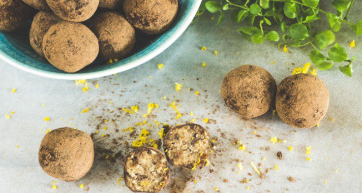 Narancsos-mandulás trüffel (nyers-vegán)