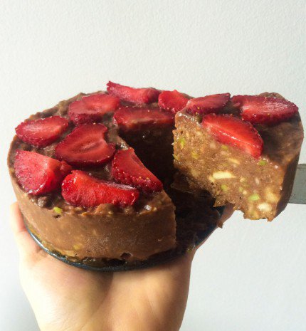 Csokis, mini sajttorta (robotgép nélkül)- nyers, vegán